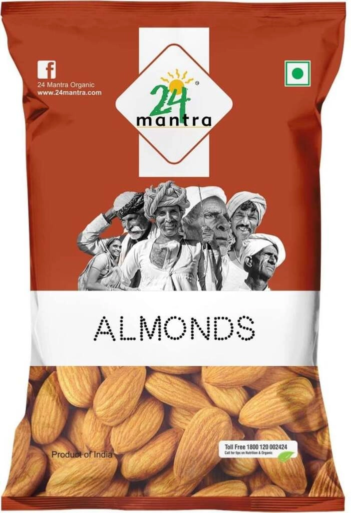 ALMONDS NATURAL 100 GM.