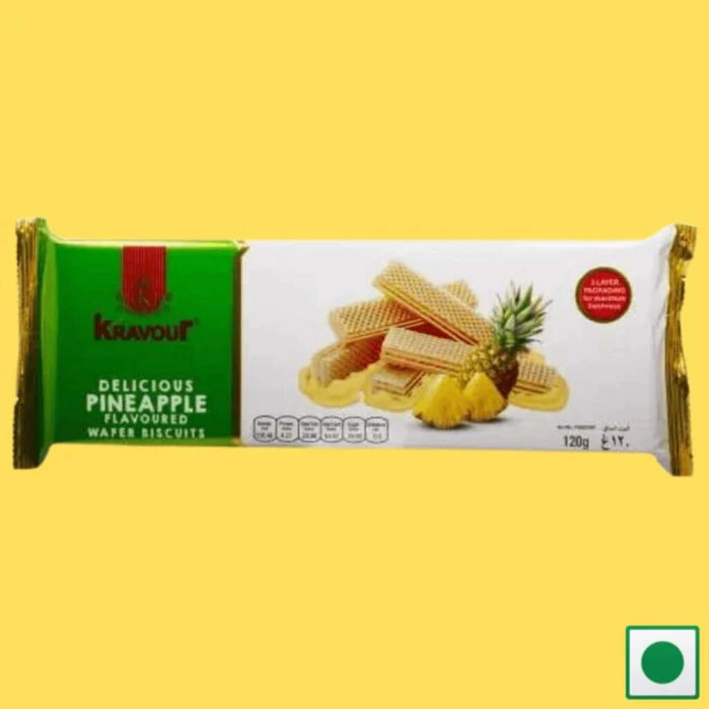 PINEAPPLE WAFER BISCUIT 120 GM.