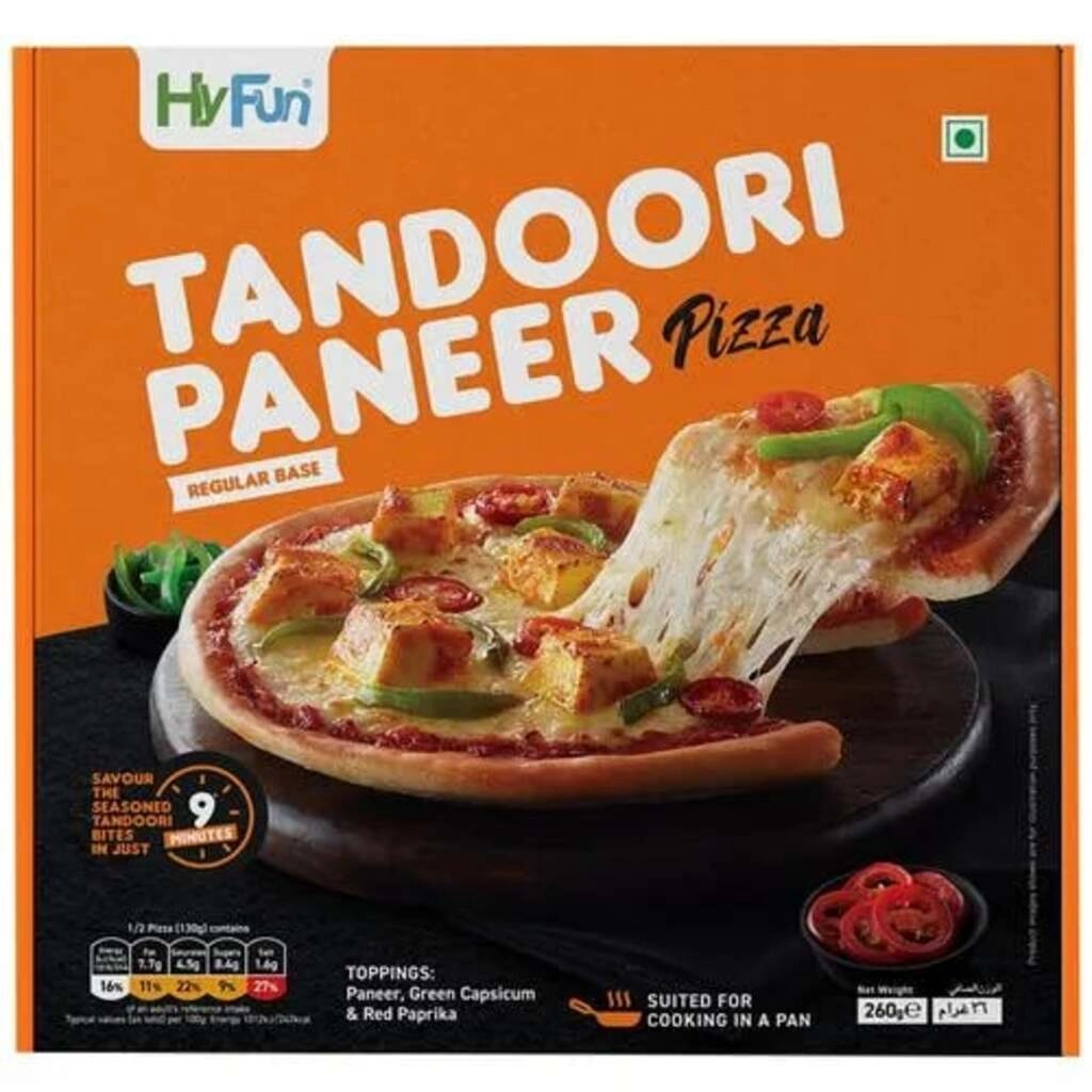 HYFUN TANDOORI PANEER PIZZA 260 GM.