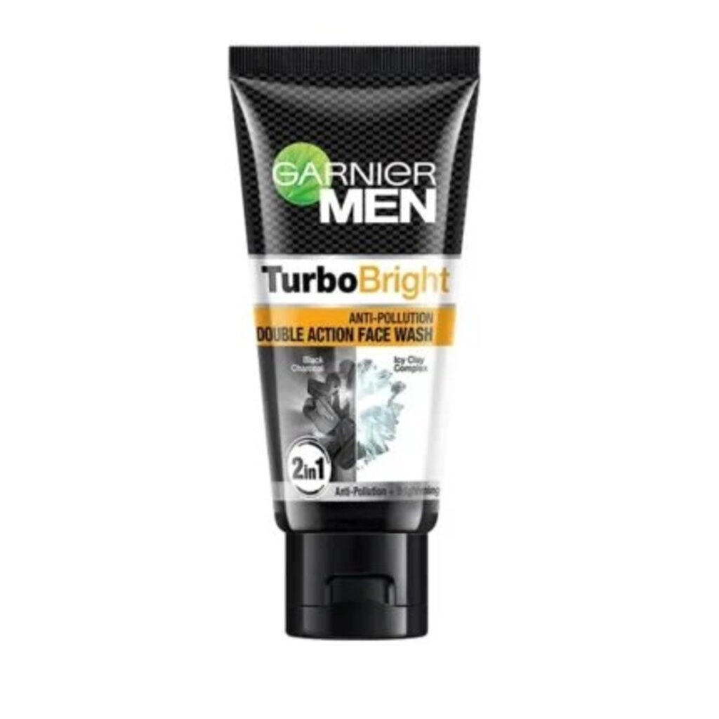 MEN TURBO BRIGHT DOUBLE ACTION FACE WASH 100G