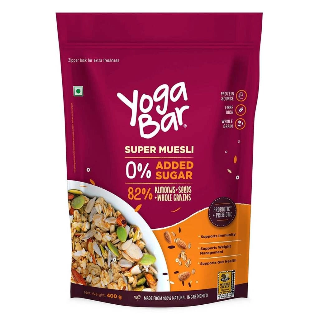 SUPER MUESLI NO ADDED SUGAR 400 GM.