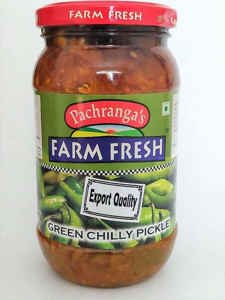 FARM FRESH GREEN CHILLY PICKLE 400 GM.