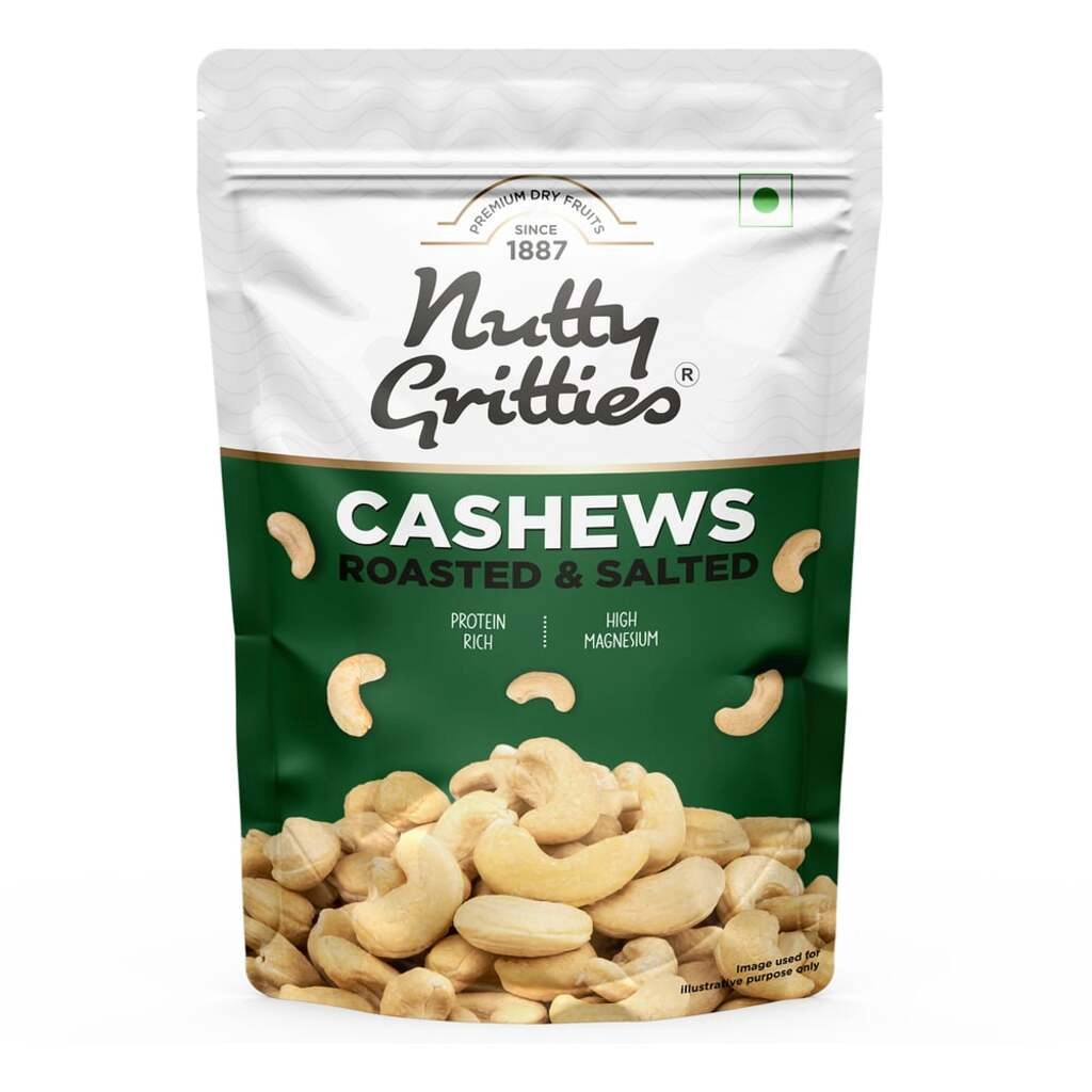 NUTTY GRITTIES JUMBO ROASTED CASHEWNUTS LIGHTLY SALTED 200 GM.