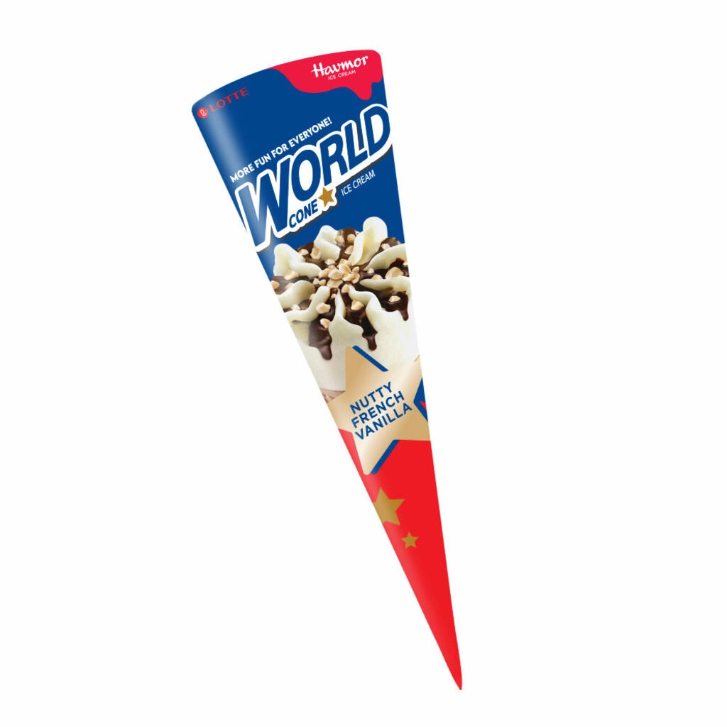 LOTTE WORLD NUTTY FRENCH VANILLA CONE 110 ML.