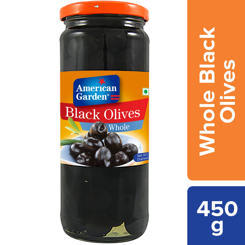 BLACK OLIVES WHOLE 450 ML