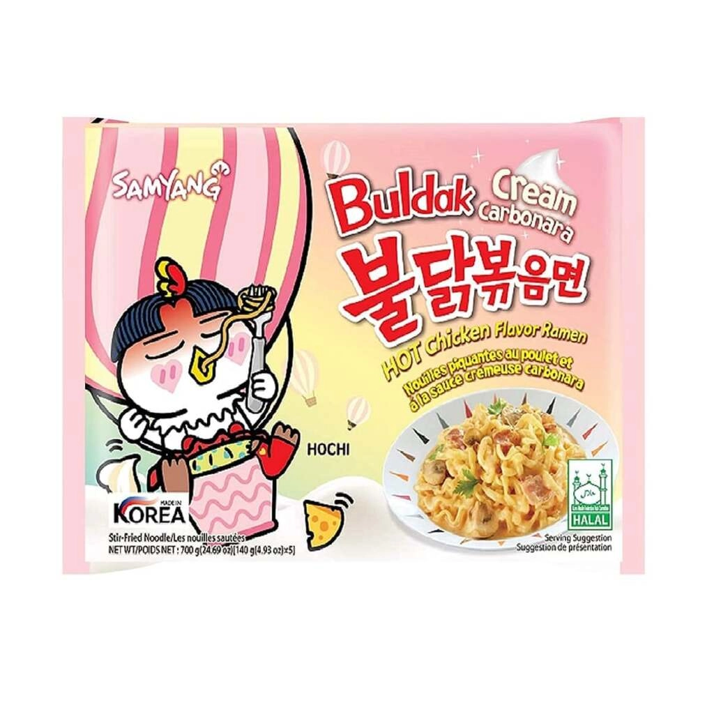 BULDAK CREAM CARBONARA HOT CHICKEN RAMEN 140 GM.