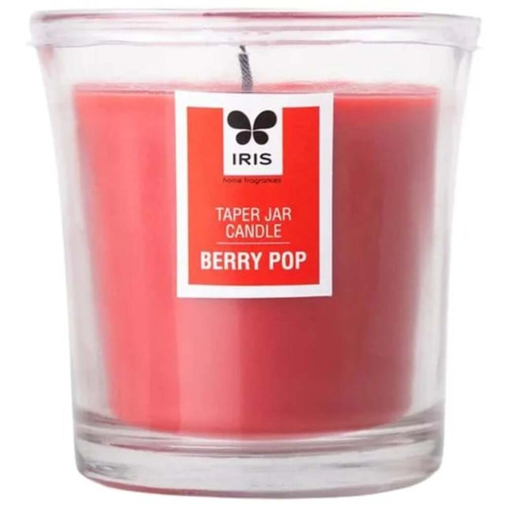 IRIS AROMA TAPER JAR CANDLE BERRY POP