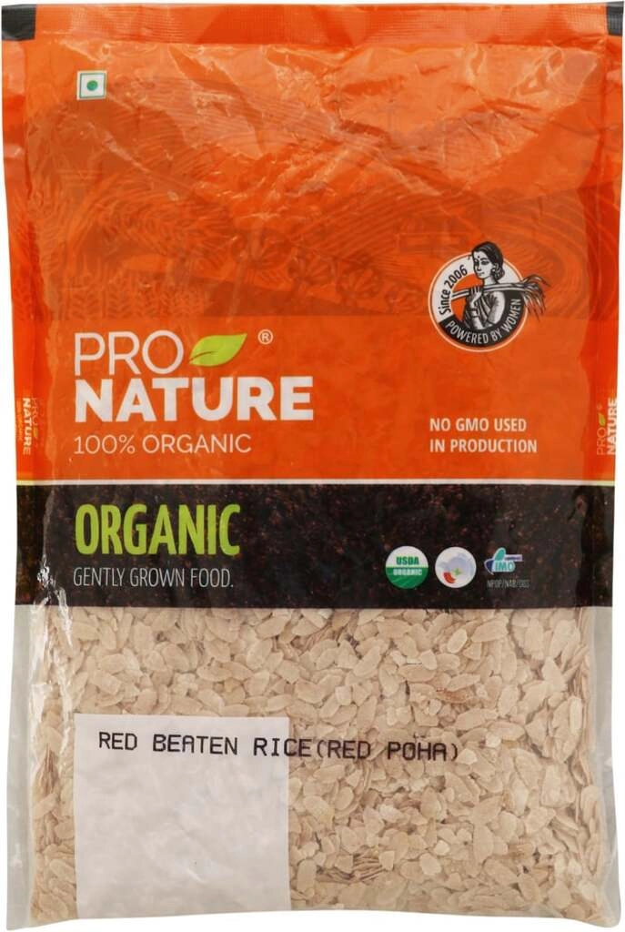RED BEATEN RICE (RED POHA) 500 GM.