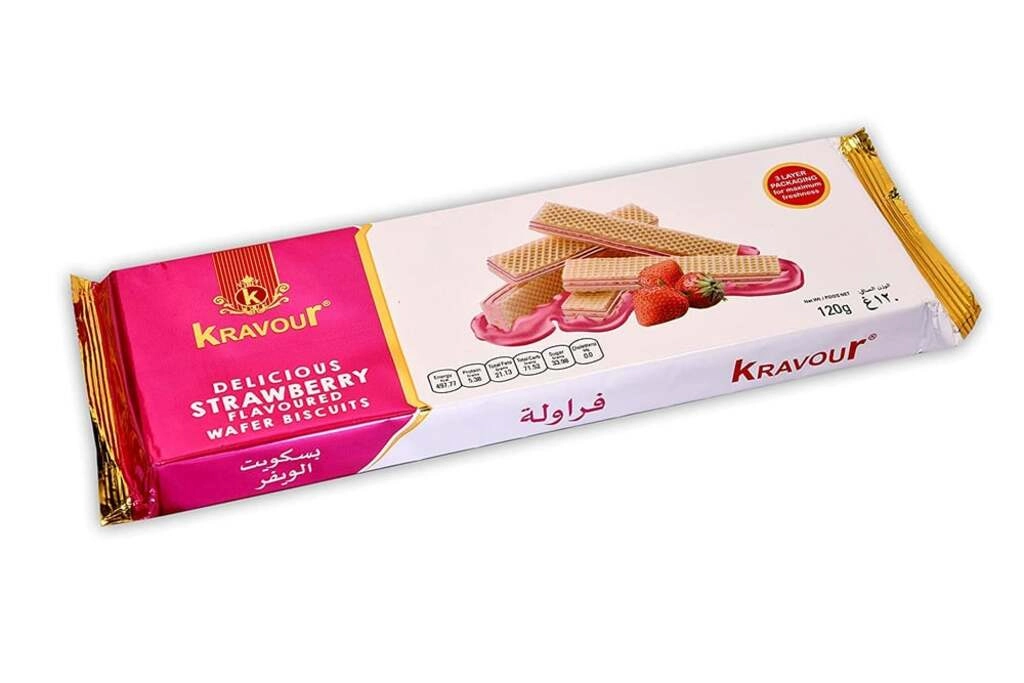 STRAWBERRY WAFER BISCUIT 120 GM.