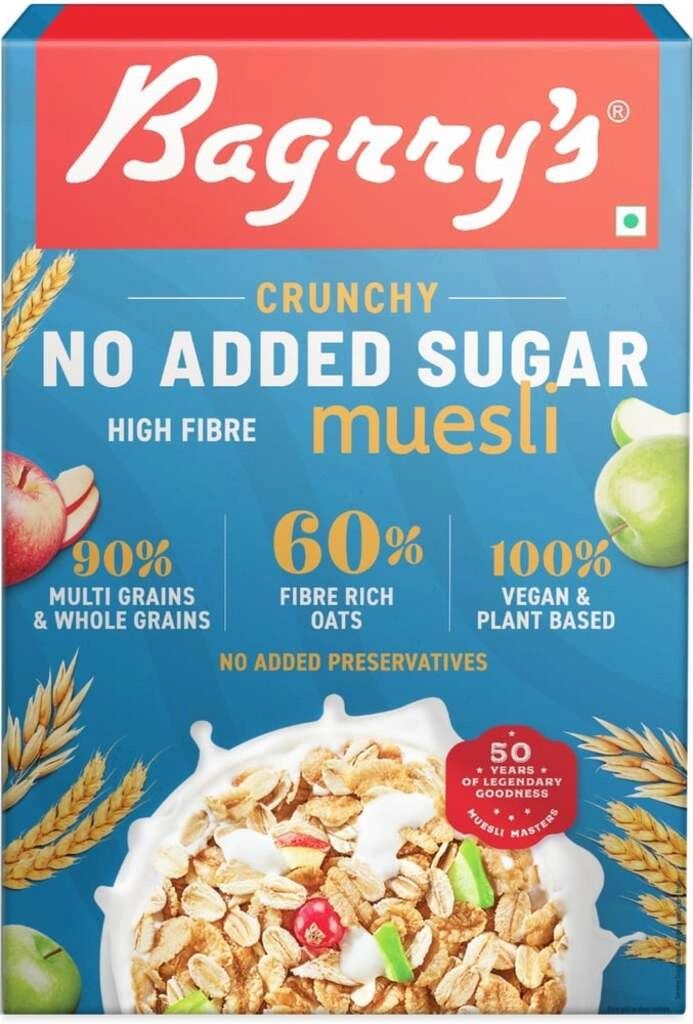 MUESLI NO ADDED SUGAR+DIET 500GM.