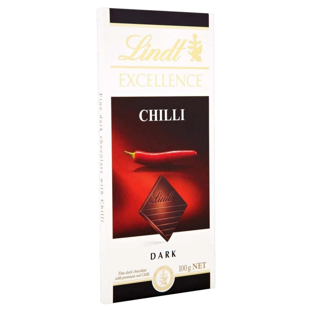LINDT CHIILI DARK CHOCOLATE 100 GM.