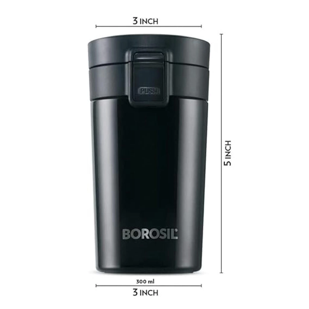 HYDRA COFFEEMATE INSULATED STEEL MUG BLACK -300
