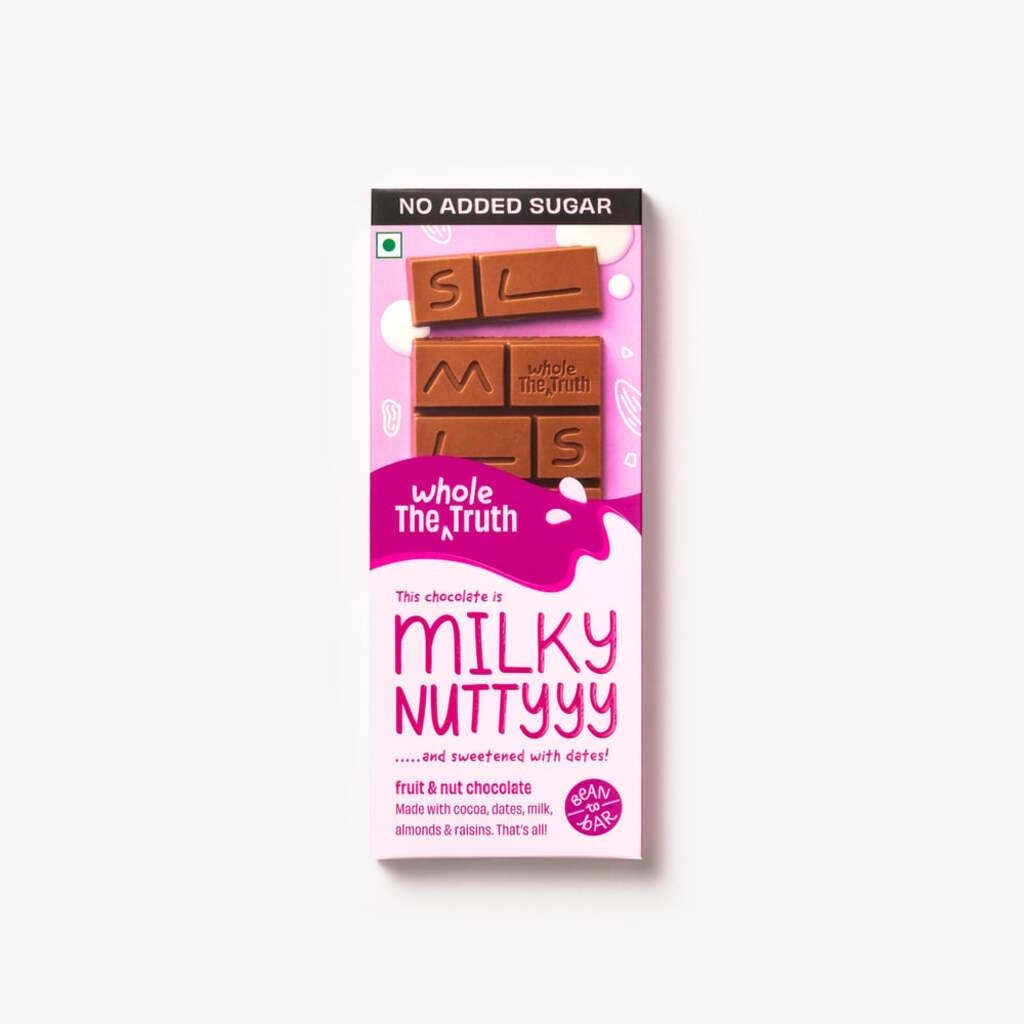 THE WHOLE TRUTH FOODS MILK CHOCOLATE FRUITS AND NUTS 50 GM.