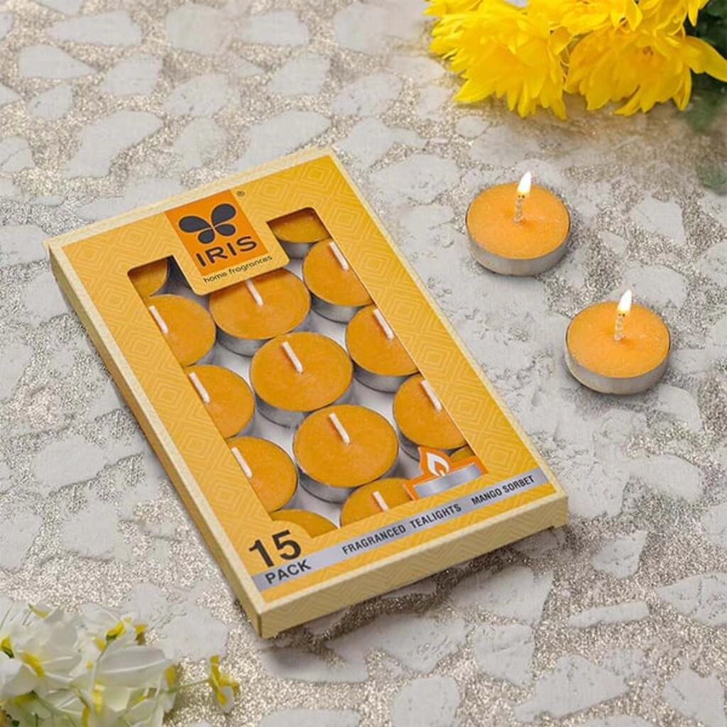 TEA LIGHT CANDLE 15N MANGO SORBET