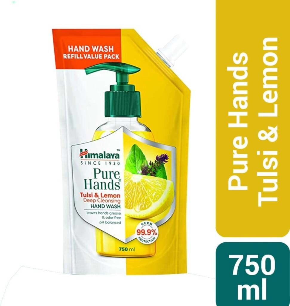 PURE HANDS TULSI & LEMON HAND WASH 750 ML.
