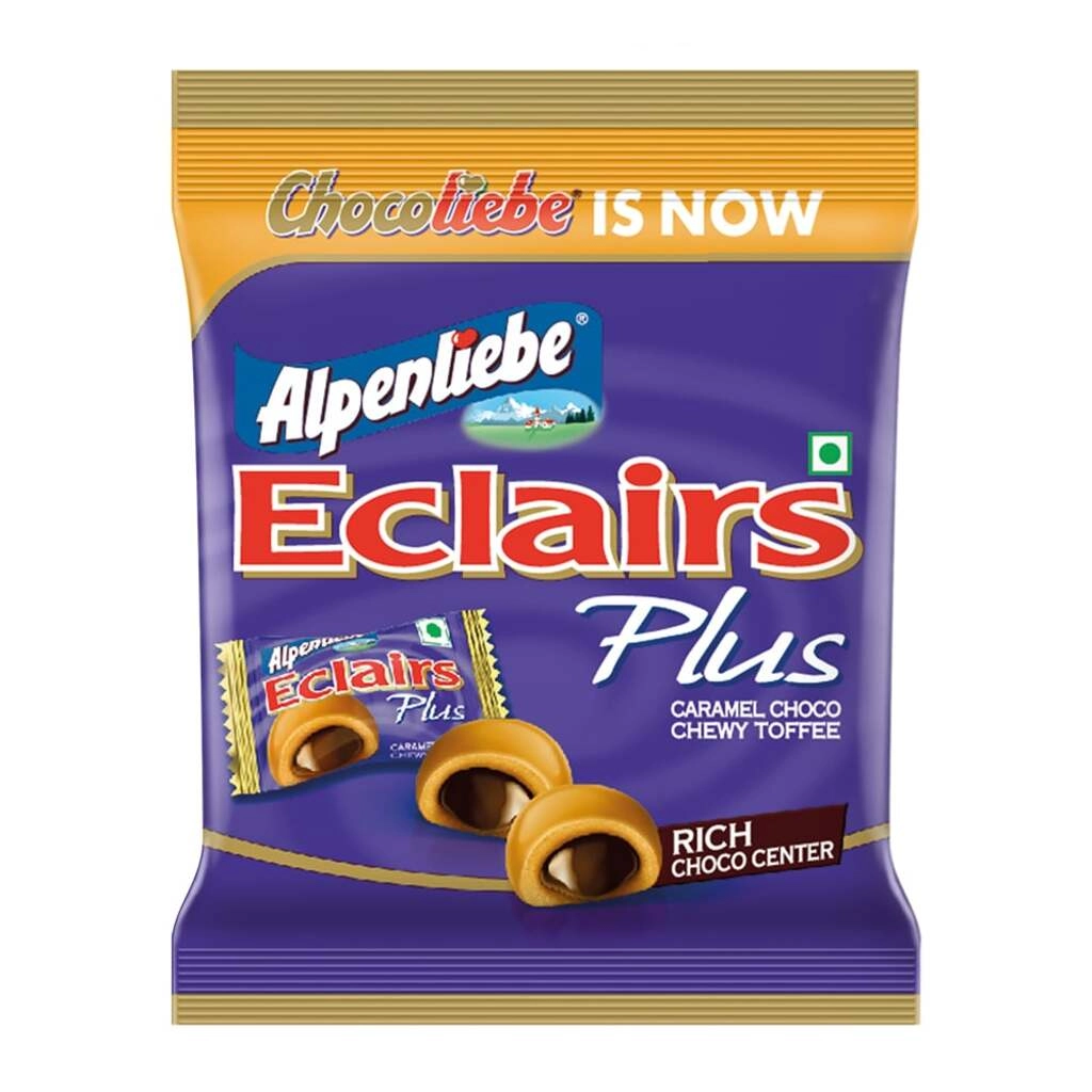 ECLAIRS PLUS CARAMEL CHOCO TOFFEE 136 GM.
