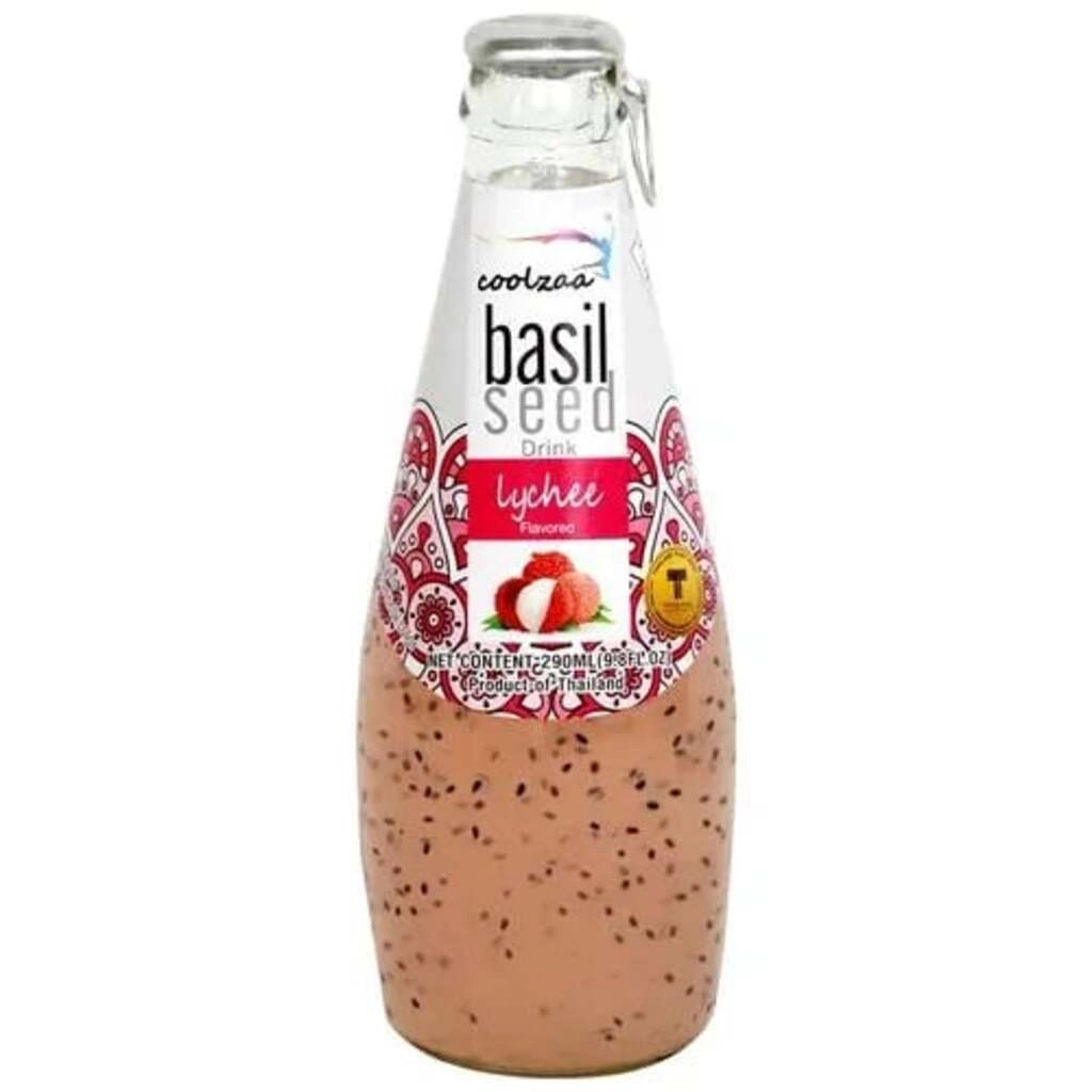 COOLZAA BASIL SEED DRINK LYCHEE FLAVOURED (290ML)