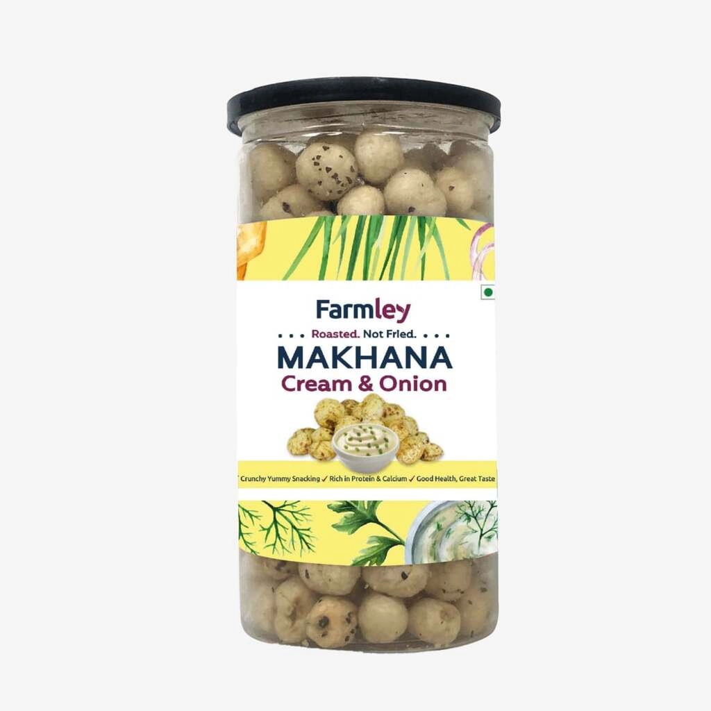 ROASTED MAKHANA CREAM & ONION 90 GM.