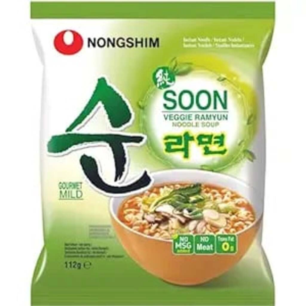SOON VEGGIE RAMYUN NOODLE SOUP 112 GM.