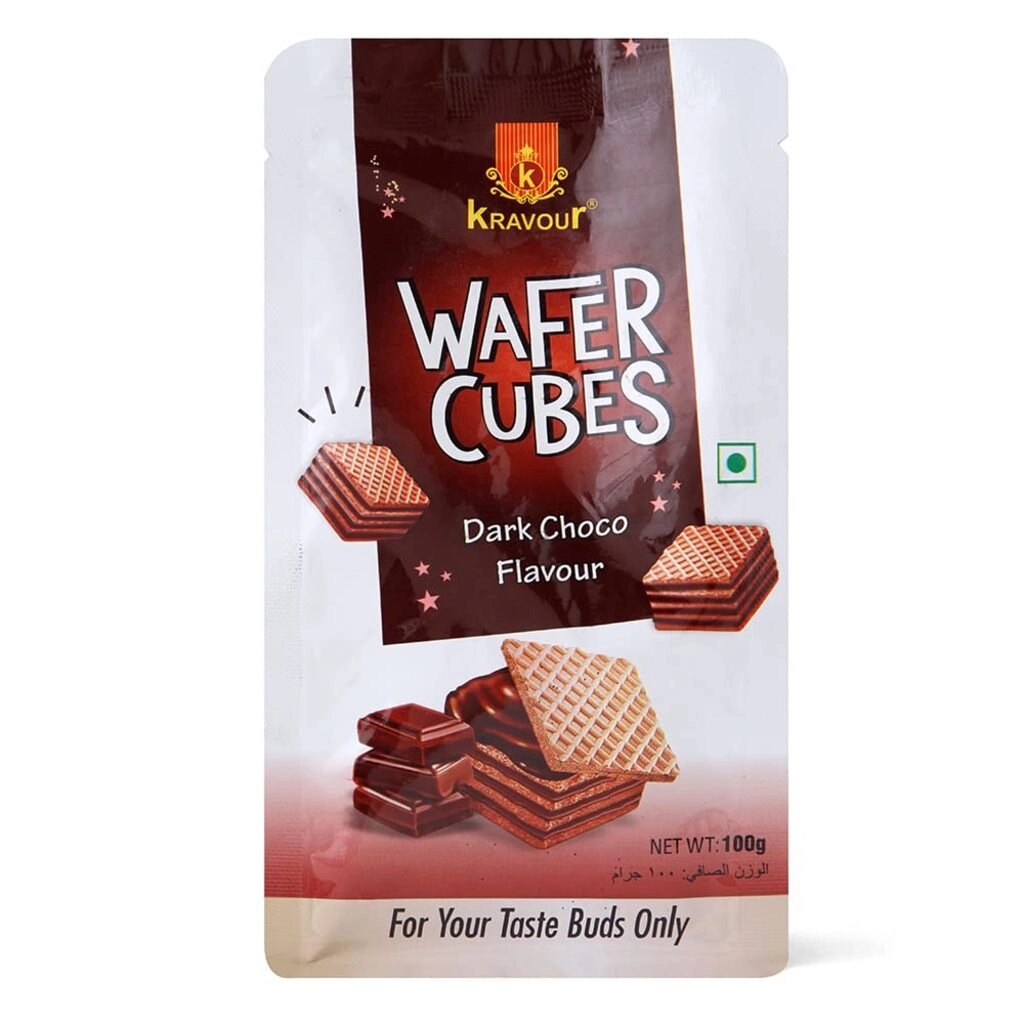 WAFER CUBES DARK CHOCO 100 GM.