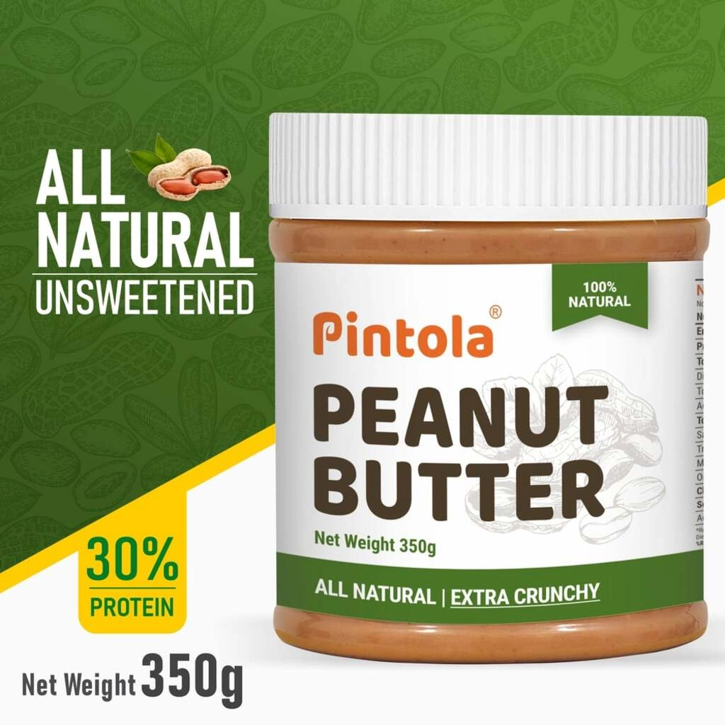 ALL NATURAL PEANUT BUTTER EXTRA CRUNCHY 350 GM.