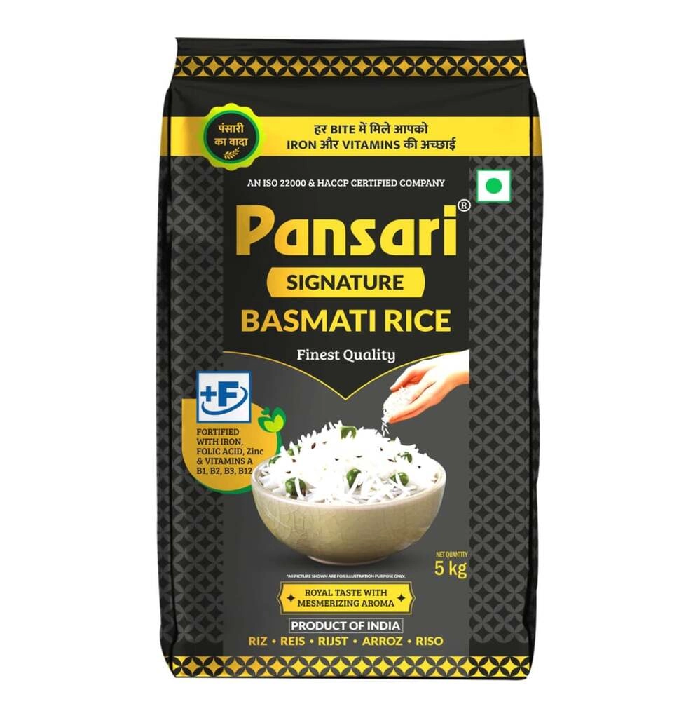 SIGNATURE BASMATI RICE 5KG - INSIDE BIRYANI MSL FREE