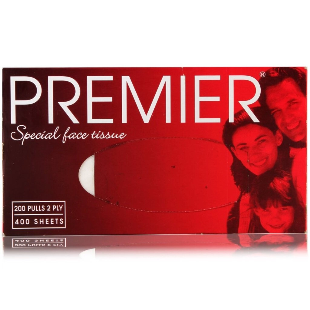 PREMIER FACE TISSUE 2PLY 200 PULLS SINGLE