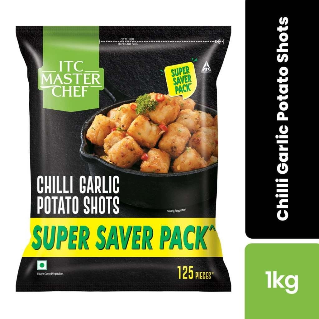 CHILLI GARLIC POTATO SHOTS 1 KG.