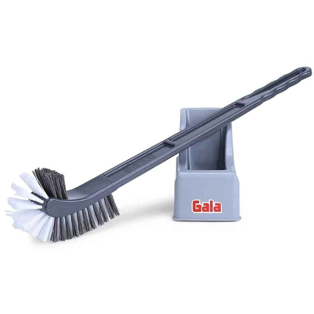 TOILET BRUSH DOUBLE HOCKEY WITH CONTAINER.