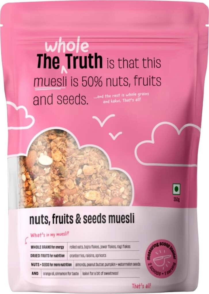 THE WHOLE TRUTH NUT'S FRUITS & SEEDS MUESLI 350 GMS.