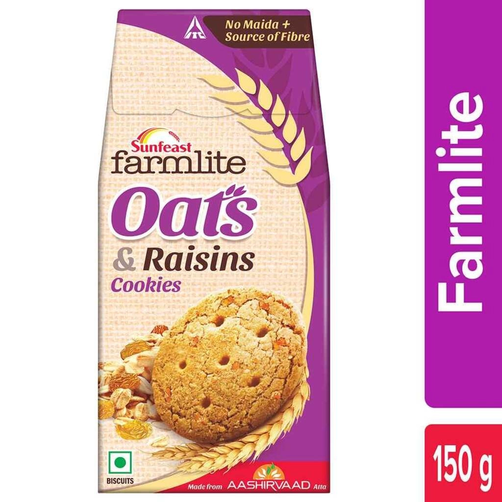 FARMLITE OATS & RAISINS 150 GM.
