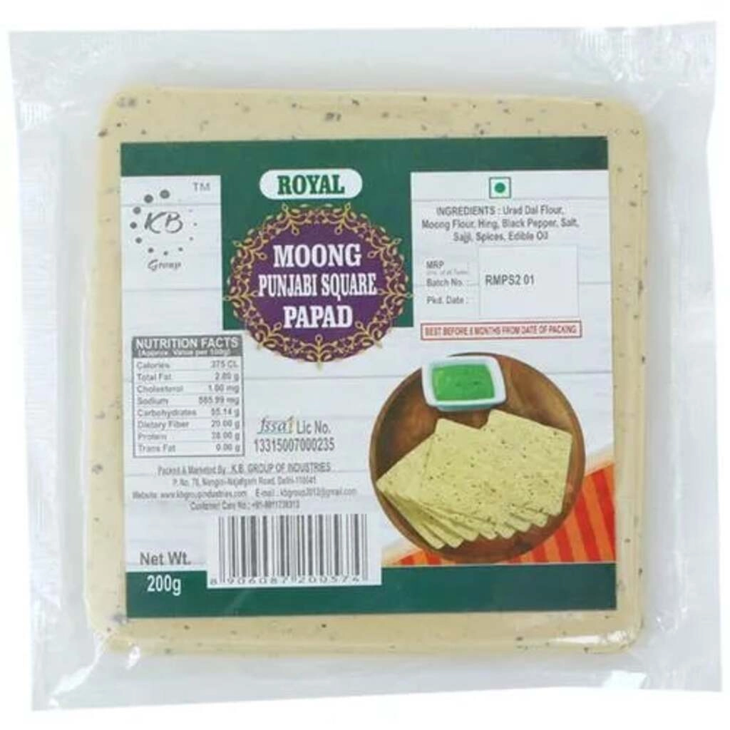 MOONG PUNJABI SQUARE PAPAD 200GM