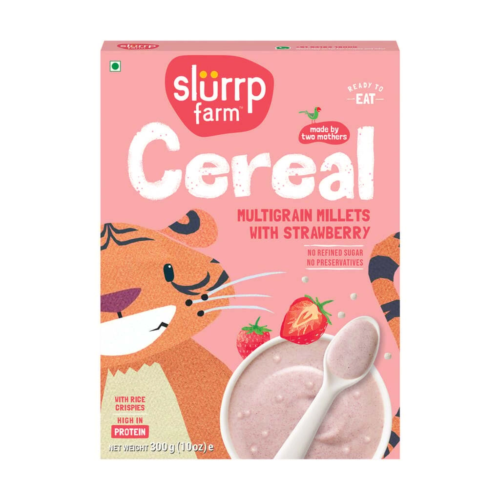 Farm Cereal For Little Ones Ragi, Rice & Strawberry With Milk