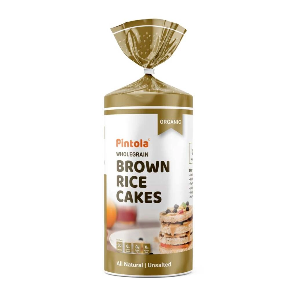 WHOLEGRAIN BROWN RICE CAKES ALL NATURAL UNSALTED 130 GM.