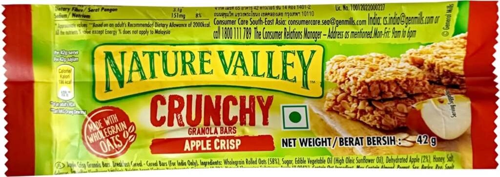 NAT/VALLEY CRUNCHY APPLE CRUNCH 42 GM