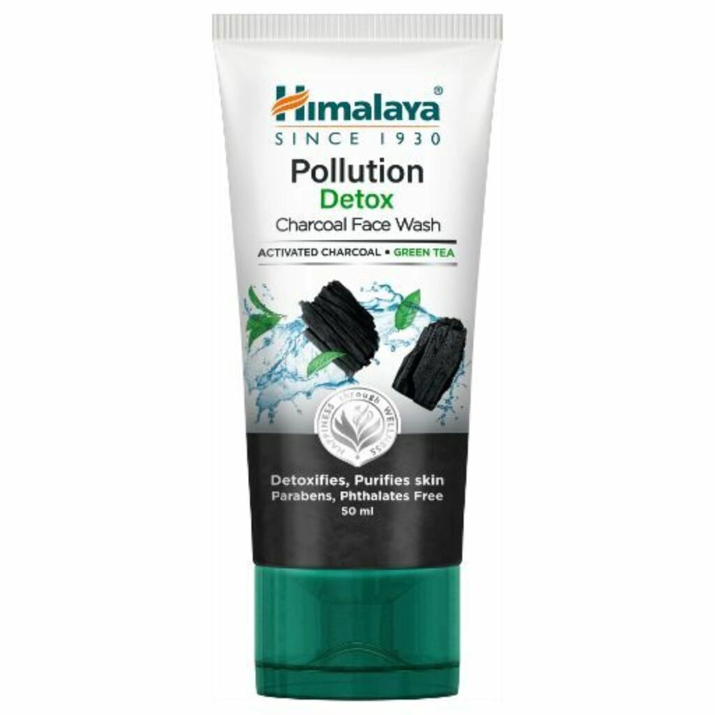 POLLUTION DETOX CHARCOAL FACE WASH 50 ML.
