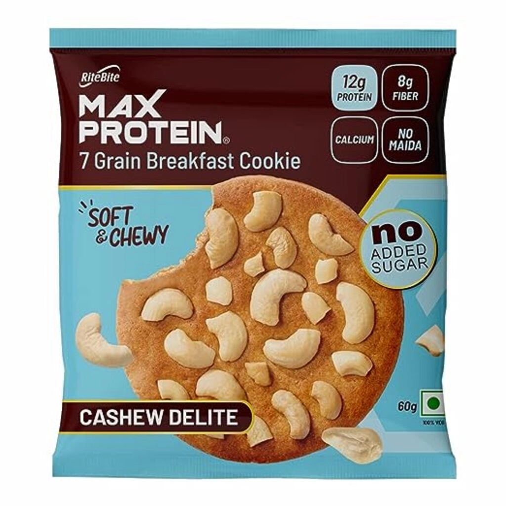 MAX PROTEIN 7 GRAIN BREAKFAST COOKIE CASHEW DELIGHT 60 GM.