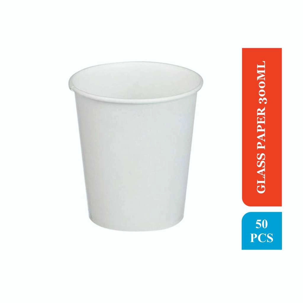 GLASS PAPER 300 ML 50PCS