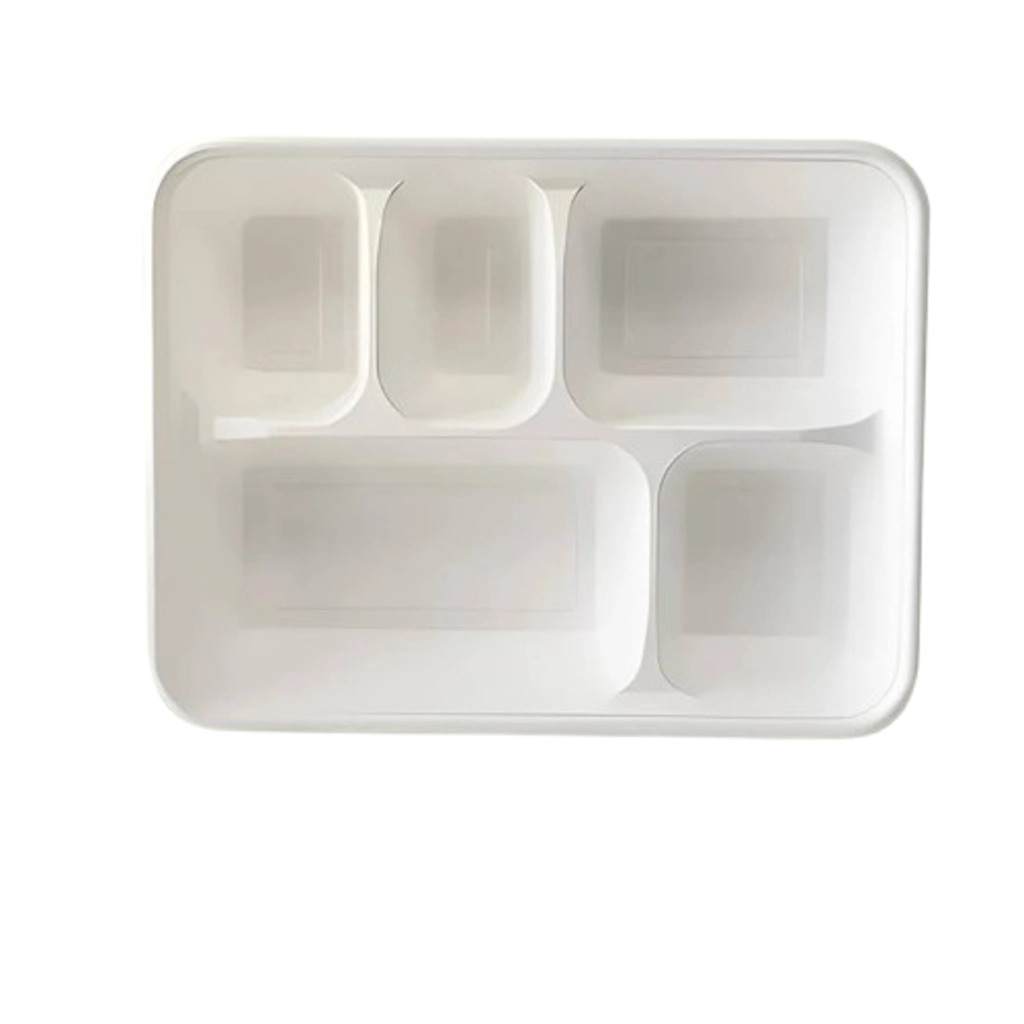 BIODEGRADABLE 5 CUP MEAL TRAY 25 PC