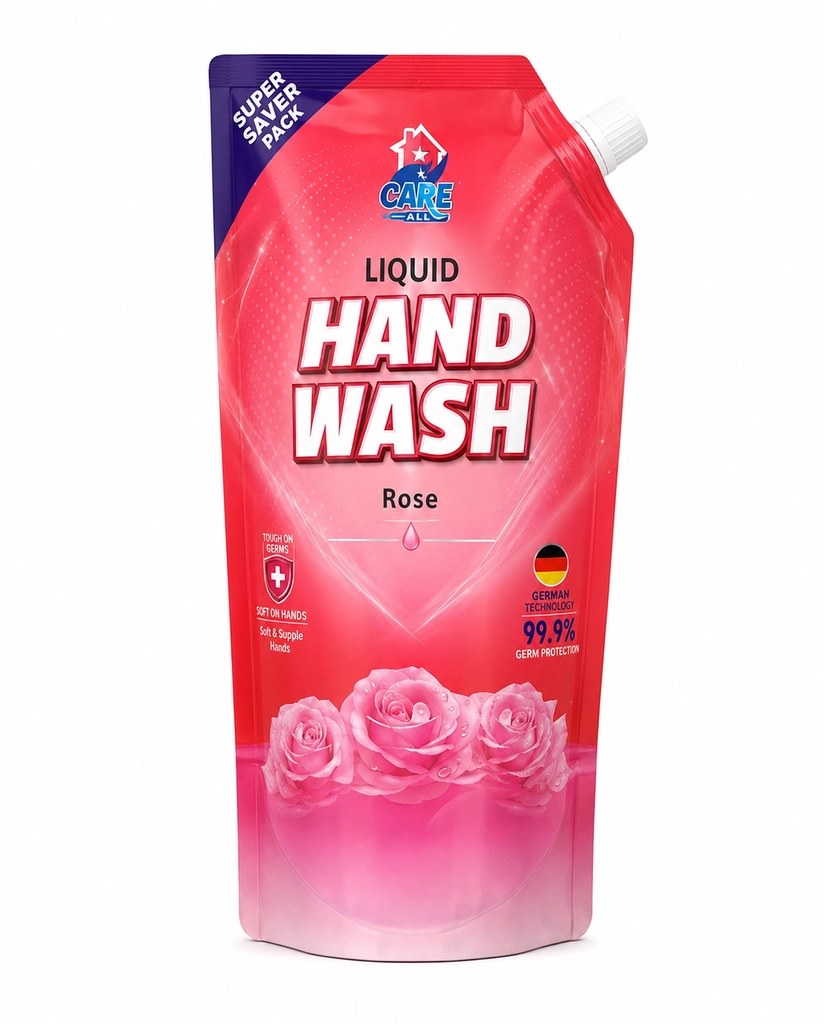 HAND WASH POUCH ROSE 750 ML.