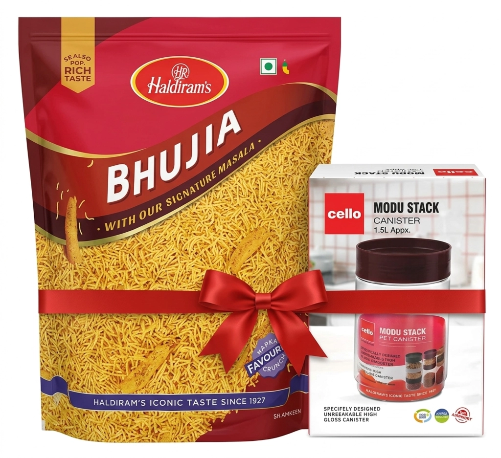 HALDIRAM BHUJIYA 1.5 KG + CELL JAR 1.5 LTR COMBO