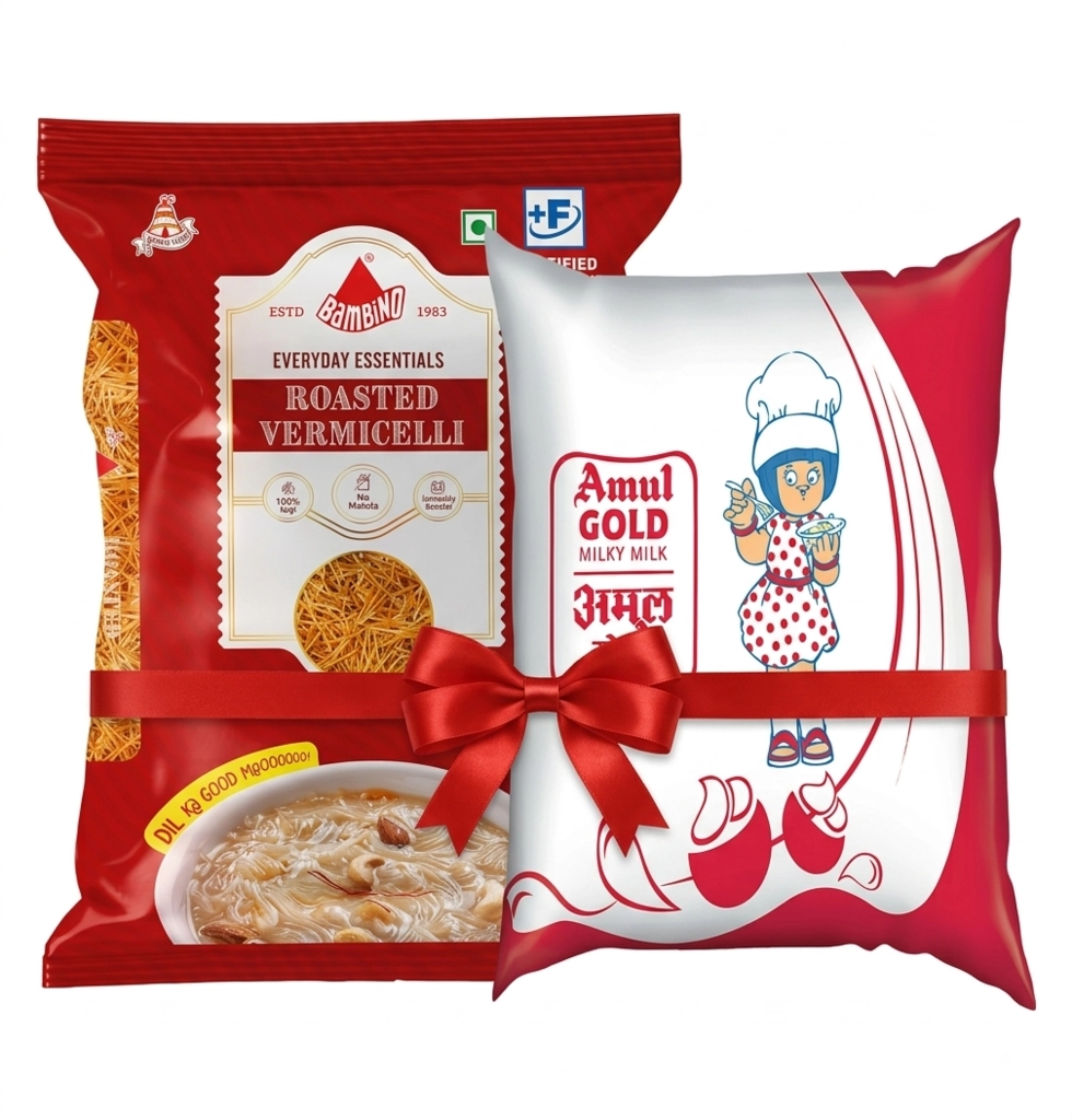 BAMBINO ROASTED VERMICELLI 800 GM + AMUL MILK 500ML COMBO