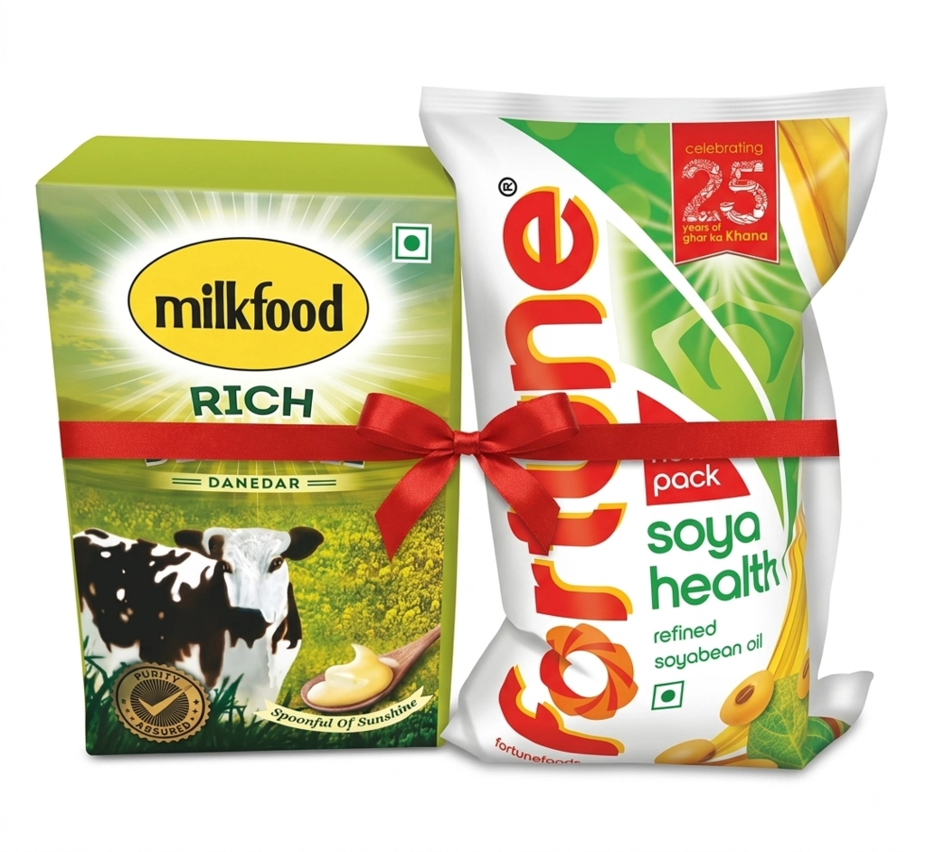 GHEE MILKFOOD 900 ML + FORTUNE SOYA 750 ML COMBO
