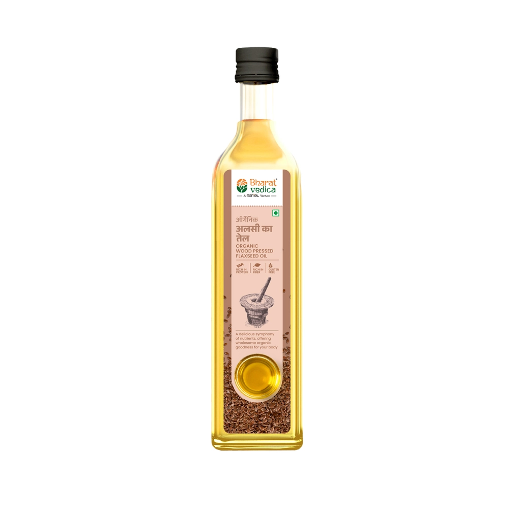 ORGANIC WOOD PRESSED FLAXSEED OIL 500ML