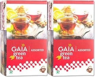 GREEN TEA BAG ASSORTED 25 BAGS.