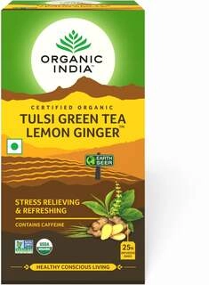 INDIA LEMON GINGER TULSI GREEN TEA