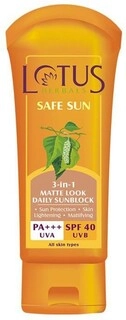 Safe Sun 3 In 1 Matte Look Daily Sunscreen Spf 40 Uvb 100Gm