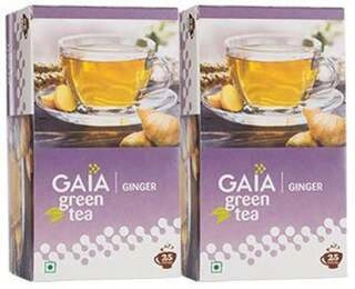 GREEN TEA BAG GINGER 25 BAGS.