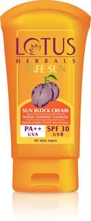 Safe Sun Sunscreen Cream Spf 30 Uvb 100Gm