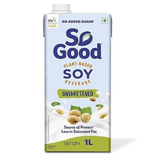SO GOOD SOY MILK UNSWEETENED 1 LTR.